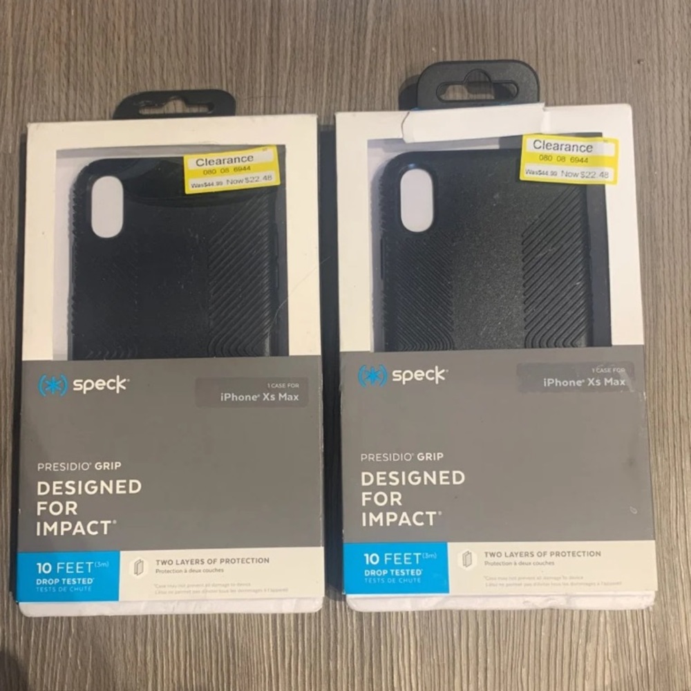 2 Pck Black IPhone XS Max Speck Case - Brand new!